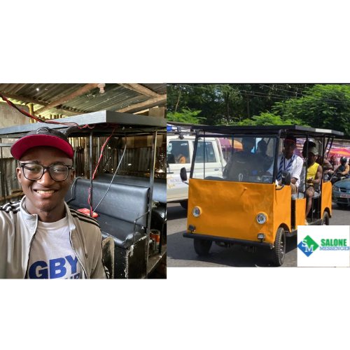 Reactions as young Sierra Leonean entrepreneur  builds the first ever electric shuttle minibus with spaces for persons with disability in clean energy push, drives it in Freetown