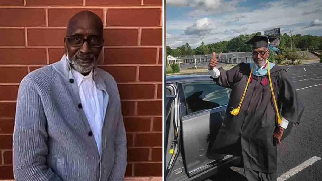 71 year old man bag Masters degree after obeying mothers advice to pursue education