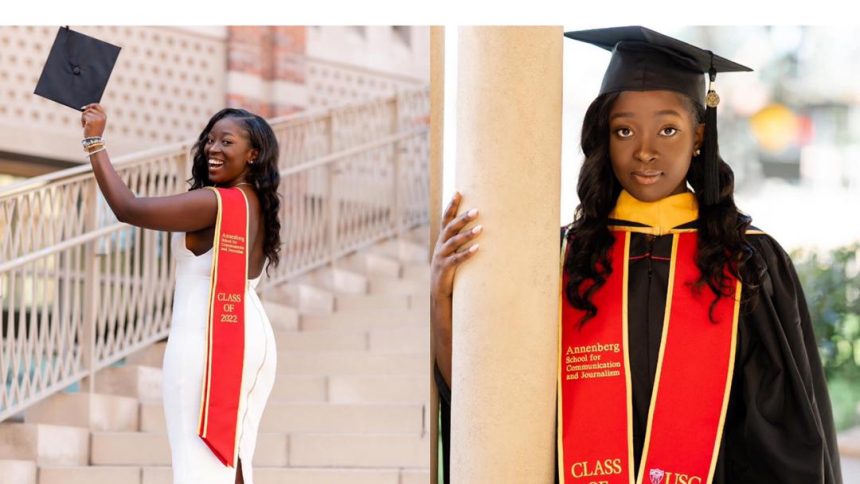 Brilliant Sierra Leonean Lady bags Master's Degree in journalism at one of the top Journalism schools in Southern California, celebrates success on social media