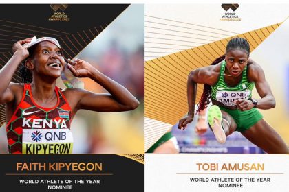 Nigeria's Tobi Amusan and Kenya's Faith Kipyegon Nominated For The 2022 World Female Athlete of The Year Award.