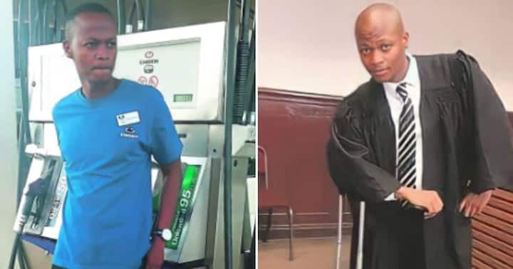 Reactions as Hardworking Young south African Man Goes From Being Petrol Attendant to Successful Lawyer