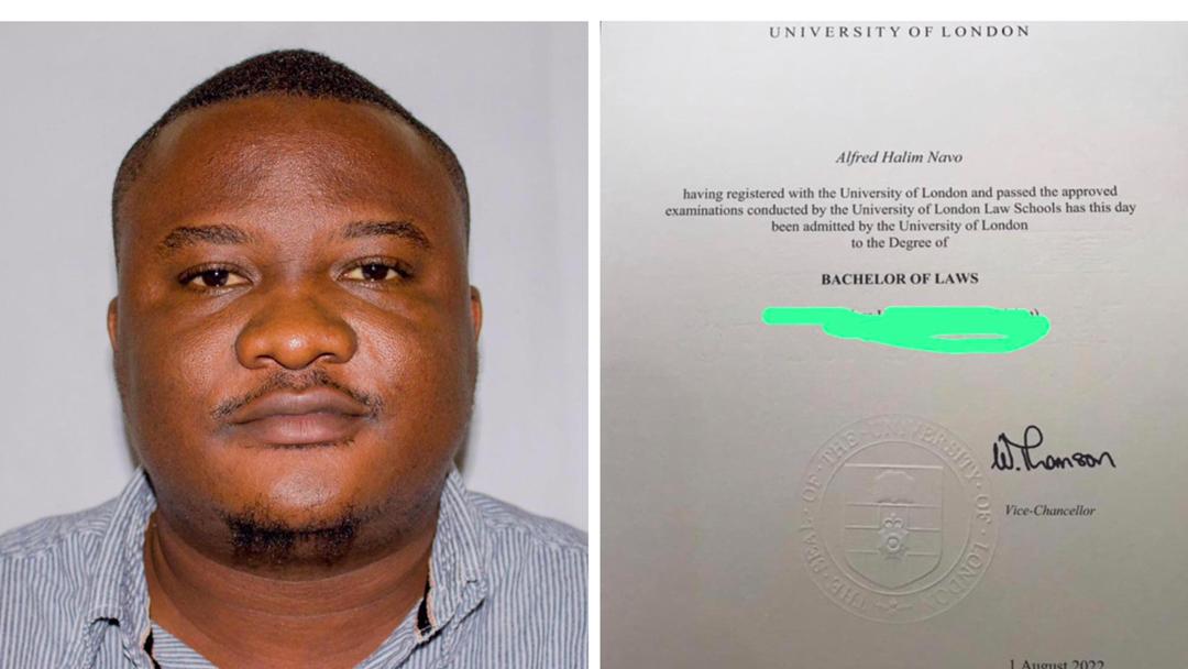 Reminder that everything is possible A Sierra Leonean man celebrates after bagging a Bachelor of Laws Degree from the University of London.