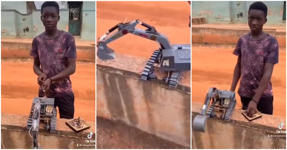 Video Of 17-year-old Ghanaian Boy Who Built An Excavator Goes Viral