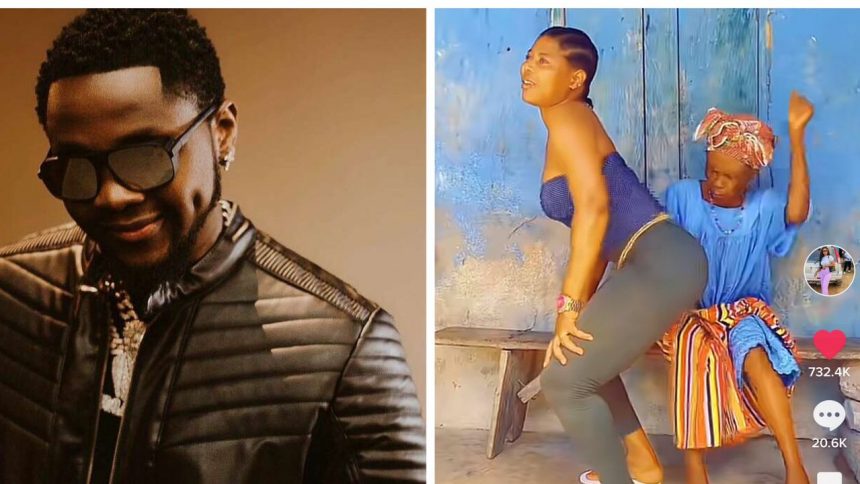 Kizz Daniel reacts as Sierra Leonean Lady and her Grand Mother jumps on the Cough challenge (Video)