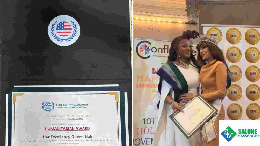 Female Musician Queennak Has Been Awarded A Humanitarian Award