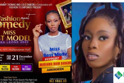 25-year-old Model and entrepreneur Mariama Mam Bangura sets to win Miss Best Model Sierra Leone 2022