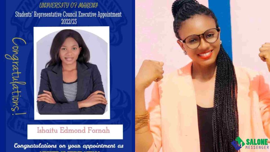 26-Year-Old Law Student appointed Minister of Gender, University of Makeni Students Representative Council