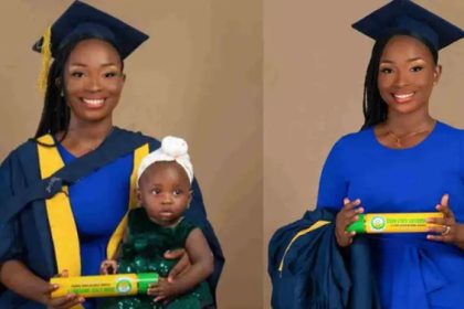Brilliant Young Mom Celebrates after Earning Double First Class Honours In Law