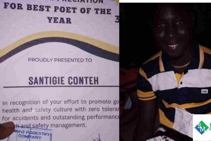 "I dedicate this one to my mentor" Young Sierra Leonean celebrates after emerging as the 3rd best poet of the year.