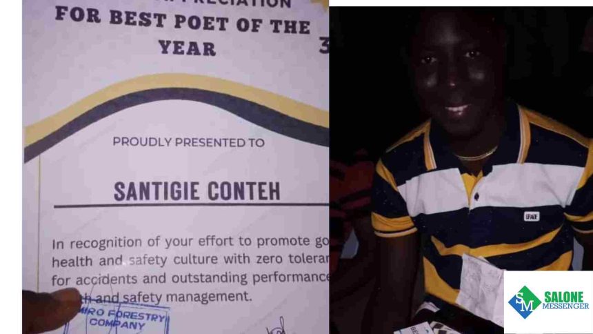 "I dedicate this one to my mentor" Young Sierra Leonean celebrates after emerging as the 3rd best poet of the year.