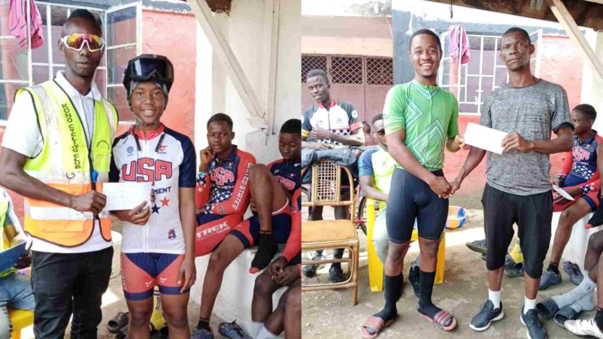 Moses L Kamara and Blessings Jabbie Win Cycling Race in Kono