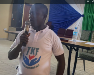 Mr. Santigie Jeremiah Sesay, District Coordinator for the Tutu Kanyako Foundation
