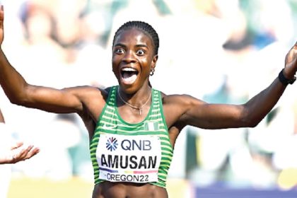 Nigeria’s World 100m champion Tobi Amusan ranked fifth best female athlete for 2022