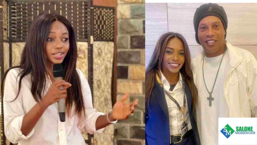 Reactions as Former SLFA President Isha Johansen shares lovely picture with Former Football Legend Ronaldinho