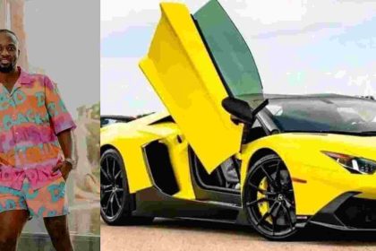 Reactions as Sierra Leone's and Malmo FF forward Mohamed Buya Turay Spotted Lamborghini in Sierra Leone for the first time.