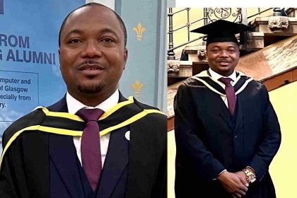 Sierra Leonean man Celebrates after earning his Master of Science in Global Mental Health at the University of Glasgow, thanks Chevening scholarship