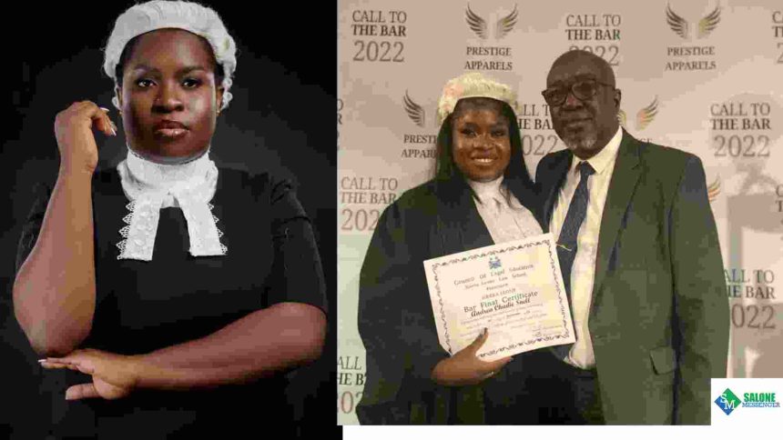 "You don’t earn billions, but you make me feel like a queen" Determined Sierra Leonean lady celebrates her father after becoming a Lawyer in Sierra Leone