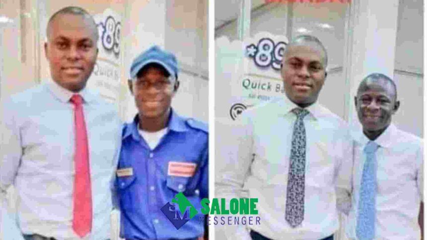Security guard given dream job at the same bank he was gateman