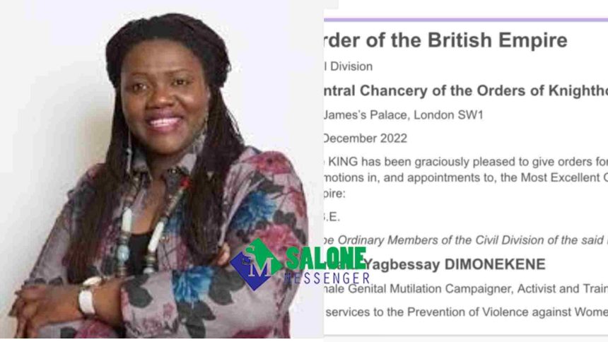 Sierra Leone's renowned FGM activist Alimatu Dimonekene  gets 2023 King’s New Years Honours list recognition