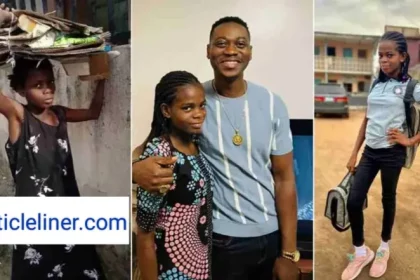 Young Nigerian girl who was rescued from being homeless passes her first exam in school, set to become a successful artist