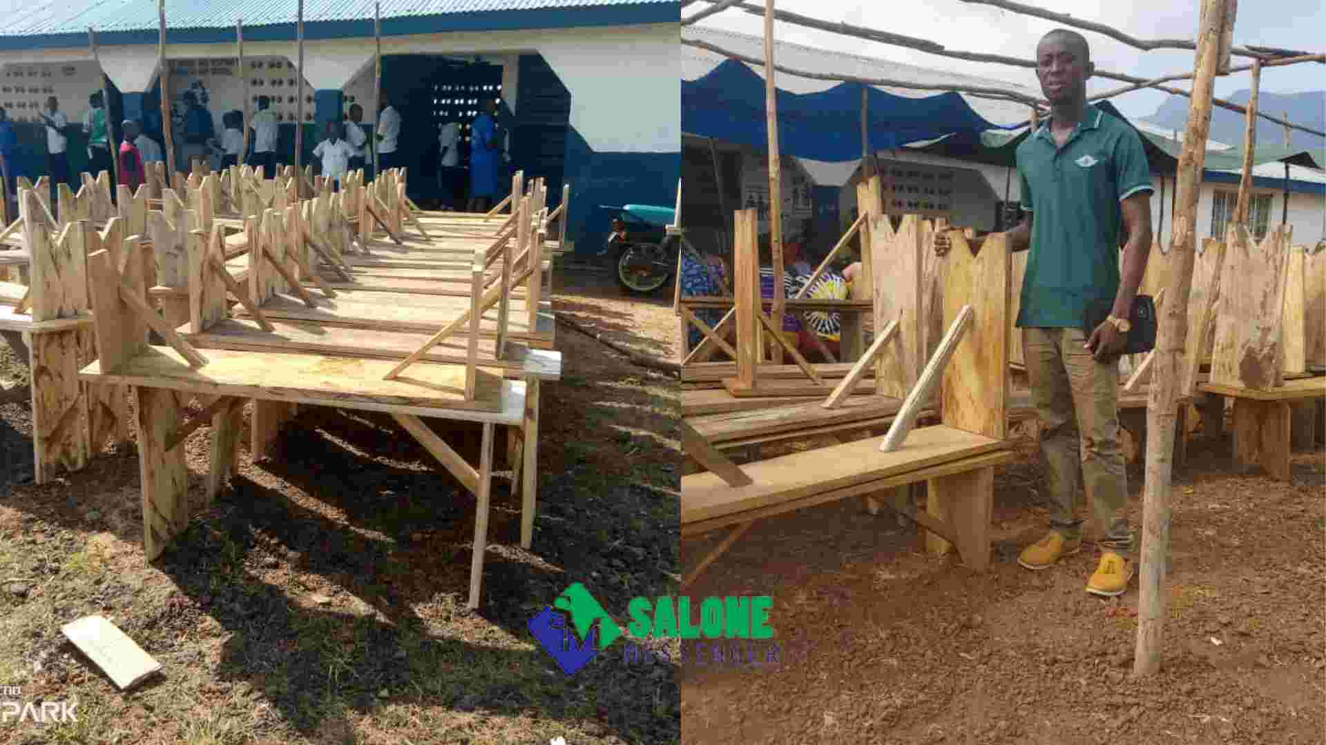 Amara Vanesta Kargbo Donates 40 Sets of School Furniture for McDonald Community Secondary School Amara Vanesta Kargbo Donates 40 Sets of School Furniture for McDonald Community Secondary School