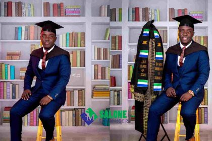 Brilliant Sierra Leonean Celebrates his Achievement after Bagging a sound Degree