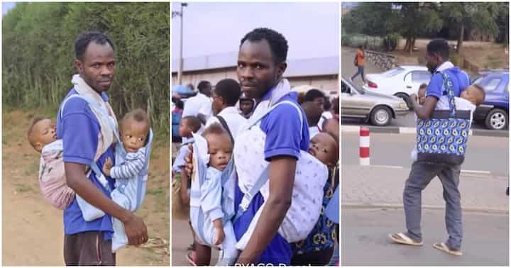 Dad of 7 Begs on the Streets With Babies After He Was Fired From Work for Arriving Late and Wife Abandoned Him