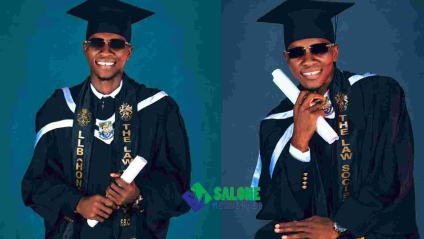Lawyer from the slum, young man from the slum with not many opportunities celebrates as he graduates with a Bachelor of Laws
