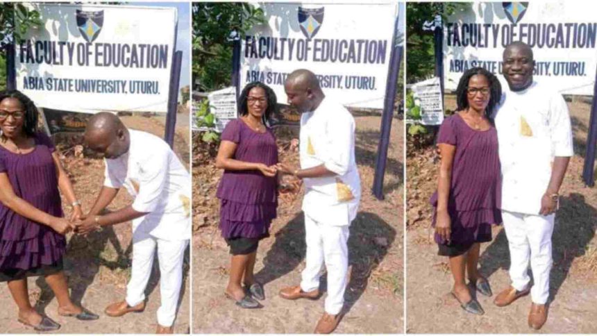 “It’s a Small World”: Nigerian man becomes lecturer to his nursery school teacher, they meet in class