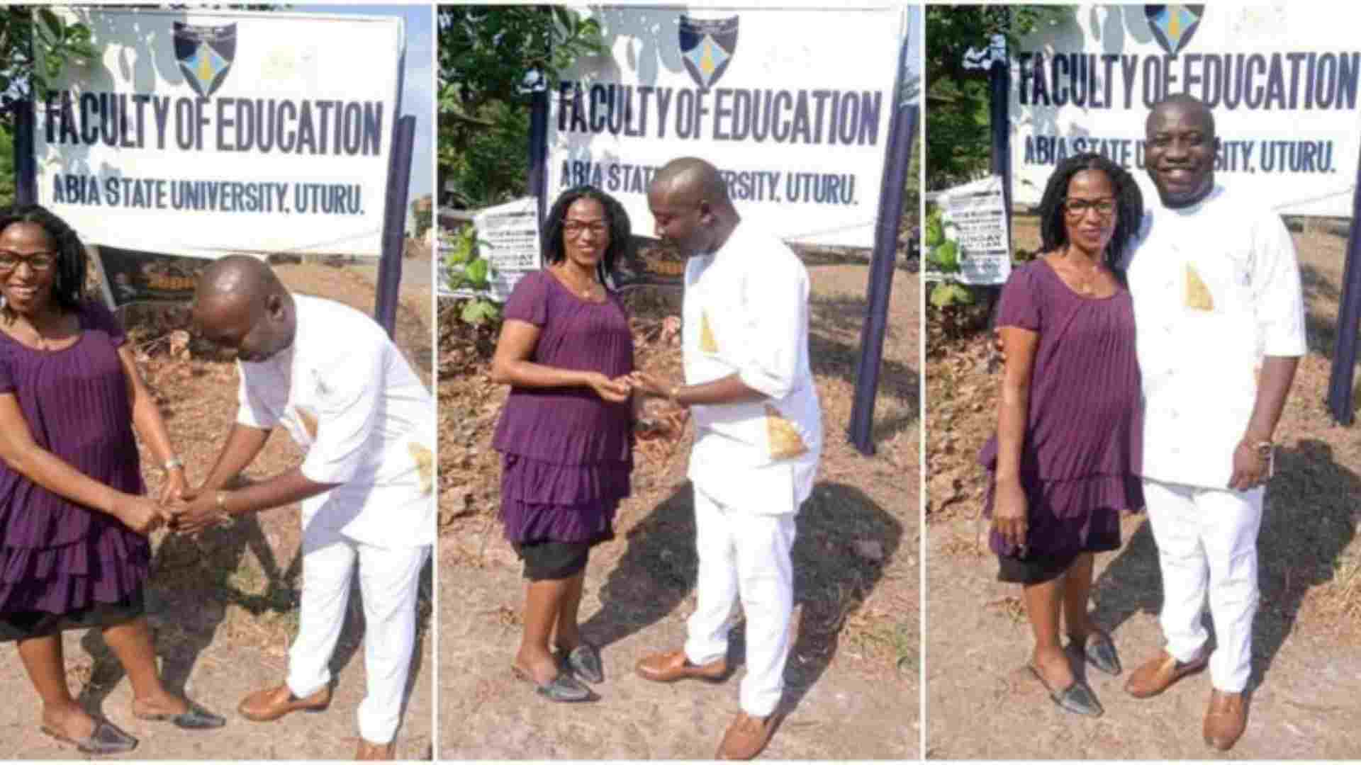 “It’s a Small World”: Nigerian man becomes lecturer to his nursery school teacher, they meet in class “It’s a Small World”: Nigerian man becomes lecturer to his nursery school teacher, they meet in class