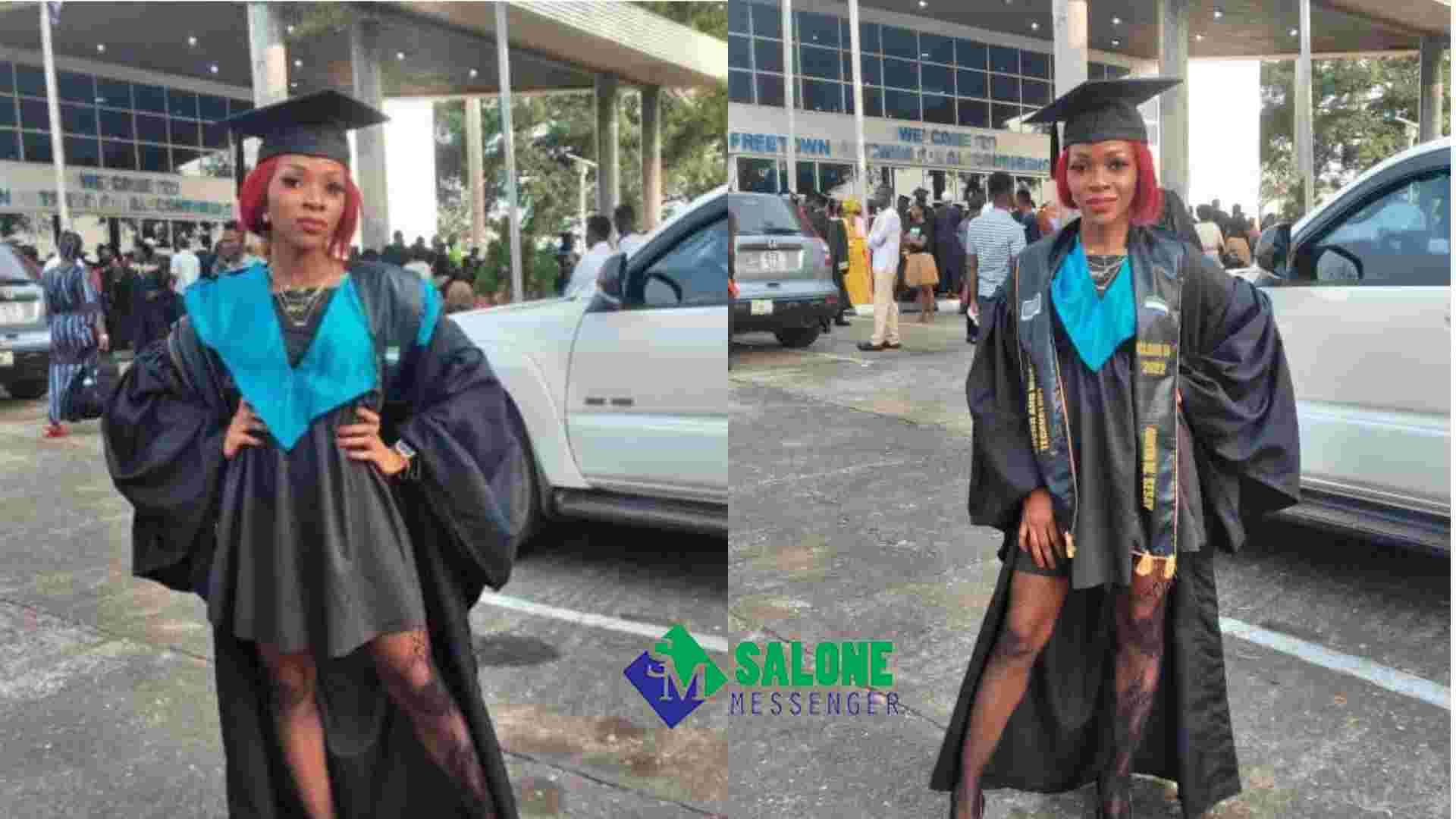 Young Sierra Leonean female Musician bags Degree in Music & Sound Engineering, Makes family proud. Young Sierra Leonean female Musician bags Degree in Music & Sound Engineering, Makes family proud.