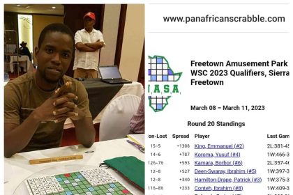 Sierra Leone Scrabble Champion Emmanuel King Secures Spot in World Championships