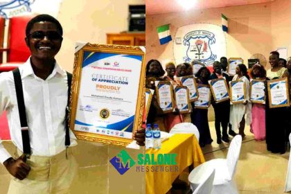 Mohamed Dauda Kamara receives inaugural humanitarian service award from AMHRe SL