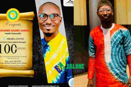 Reactions as Youth Activist Mohamed Basiru Sanusi nominated for 100 Most Influential African Leaders award