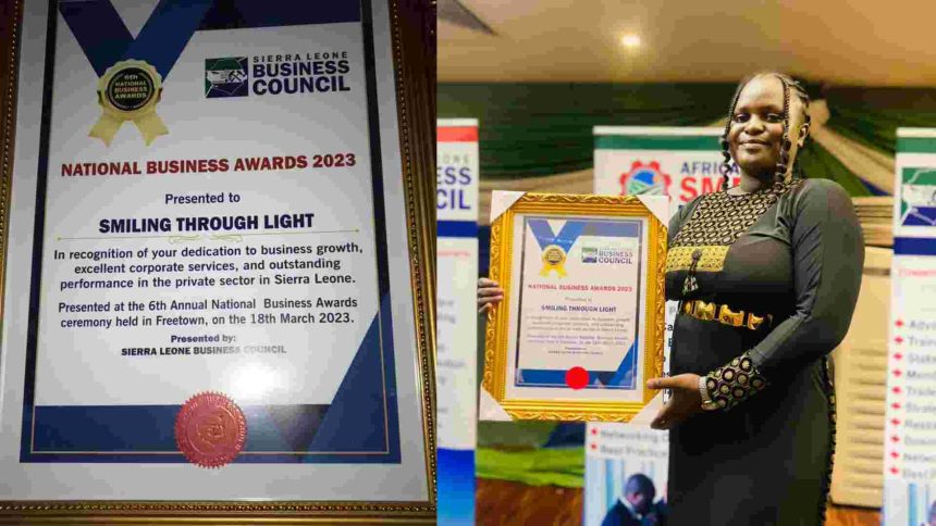 Smiling Through Light Receives National Business Award 2022/2023 from Sierra Leone Business Council