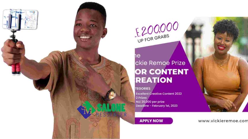 Sierra Leonean YouTuber, Issadin K, has been shortlisted for the prestigious Vickie Remoe Prize, which will be awarded to two Sierra Leonean content creators for their outstanding example of digital media, including podcasts, vlogs, blogs, and reels or short videos. The award comes with a cash prize of Le 20,000,000, and winners will be announced at an upcoming ceremony. Issadin K's selection for the Vickie Remoe Prize is a proof to his talent and creativity as a content creator. Over the past few years, he has built a strong following on YouTube, where he shares videos showcasing the beauty of Sierra Leone and the inspiring stories of its people. His content has been widely praised for its positive portrayal of Sierra Leone and its people, and for its ability to challenge negative stereotypes about the country. Speaking about his nomination for the Vickie Remoe Prize, Issadin K expressed his excitement and gratitude, saying: "I am honored to be shortlisted for this prestigious award. It is a recognition of the hard work that I have put into creating content that showcases the best of Sierra Leone and its people. I would like to thank my viewers and subscribers for their support and encouragement, and I look forward to continuing to create content that inspires and uplifts. A special thank you to Vickie Remoe for such a move" The Vickie Remoe Prize was established to recognize and support the creativity and innovation of Sierra Leonean content creators, and to provide them with a platform to showcase their work. The prize is named after Vickie Remoe, a Sierra Leonean media personality and entrepreneur who is widely recognized for her contributions to the media industry in Sierra Leone and beyond. The prize is open to Sierra Leonean content creators who have demonstrated excellence in digital media, including podcasts, vlogs, blogs, and reels or short videos. The winners will be selected by a panel of judges based on the quality, creativity, and originality of their work. The Vickie Remoe Prize is a much-needed initiative that recognizes the importance of digital media in promoting positive images of Sierra Leone and its people. By providing a platform for Sierra Leonean content creators to showcase their work, the prize is helping to promote creativity and innovation in the media industry, and to challenge negative stereotypes about the country. With his nomination for the Vickie Remoe Prize, Issadin K has once again demonstrated his talent and creativity as a content creator, and his commitment to promoting a positive image of Sierra Leone. He has bent on to continue to inspire and uplift viewers, and to showcase the best of what Sierra Leone has to offer.