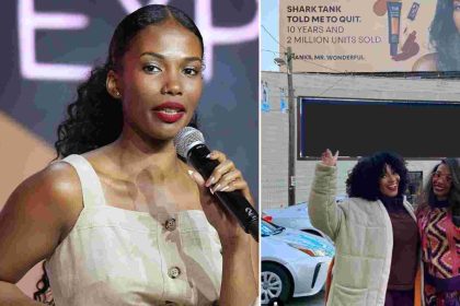 Young Black Lady Celebrates as her company Becomes the Biggest Makeup Company