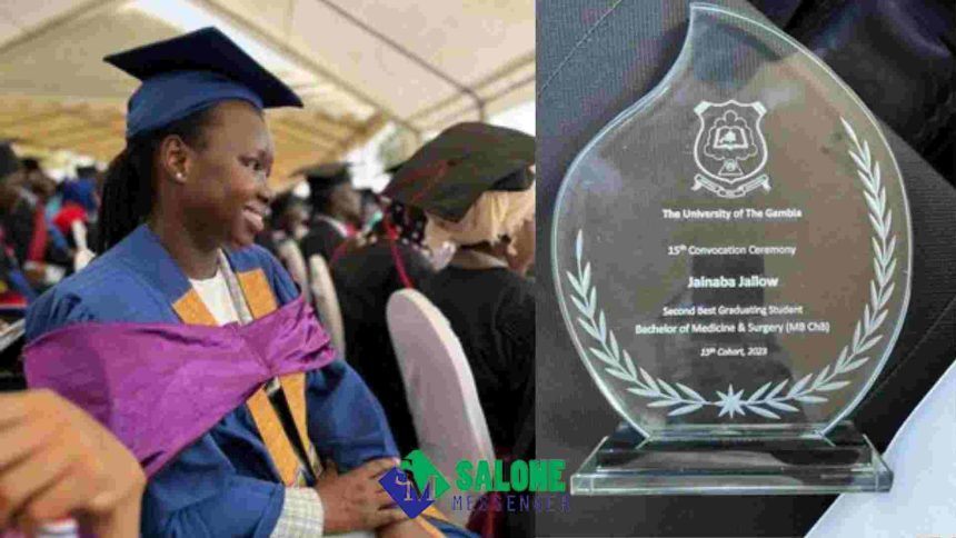 Young & Brilliant Lady Celebrates as she Graduates as second Second Best Student from The Gambian University