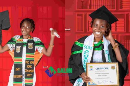 Young Lady Celebrates as she bags Bsc. in Agriculture Becomes one of the Best Students to Graduate from her University