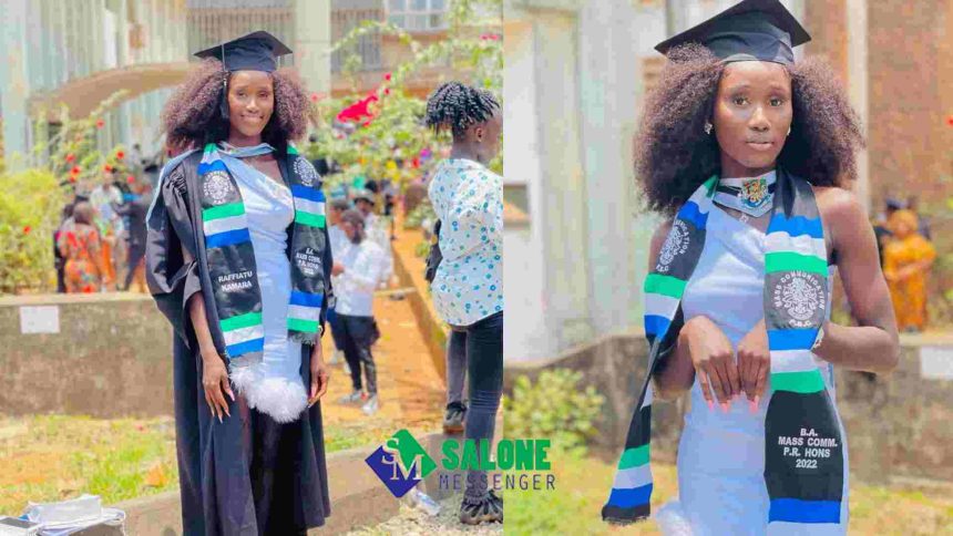 Brilliant & Young Sierra Leonean Lady Who lost her Dad before her Graduation pens a heartfelt message to him