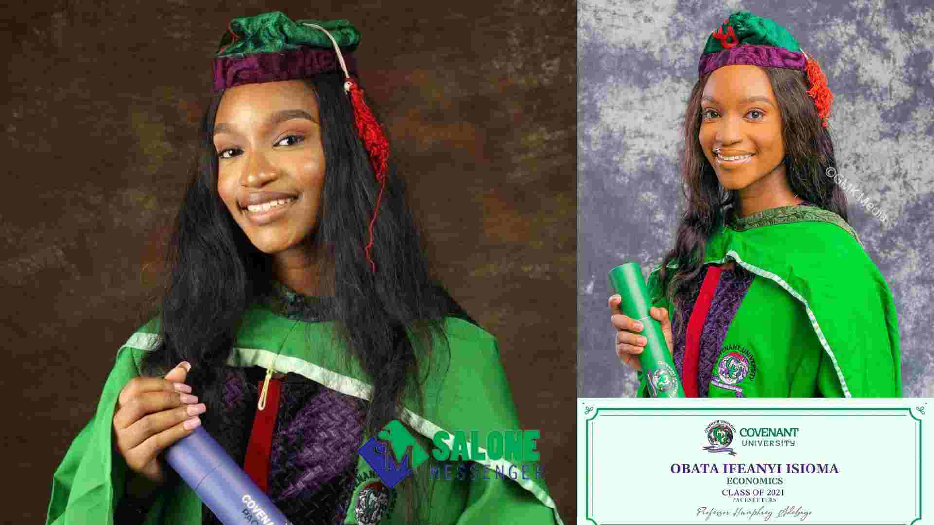 Ifeanyi Obata A Trailblazer in Economics Graduates with First-Class Degree from Covenant University Ifeanyi Obata: A Trailblazer in Economics Graduates with First-Class Degree from Covenant University