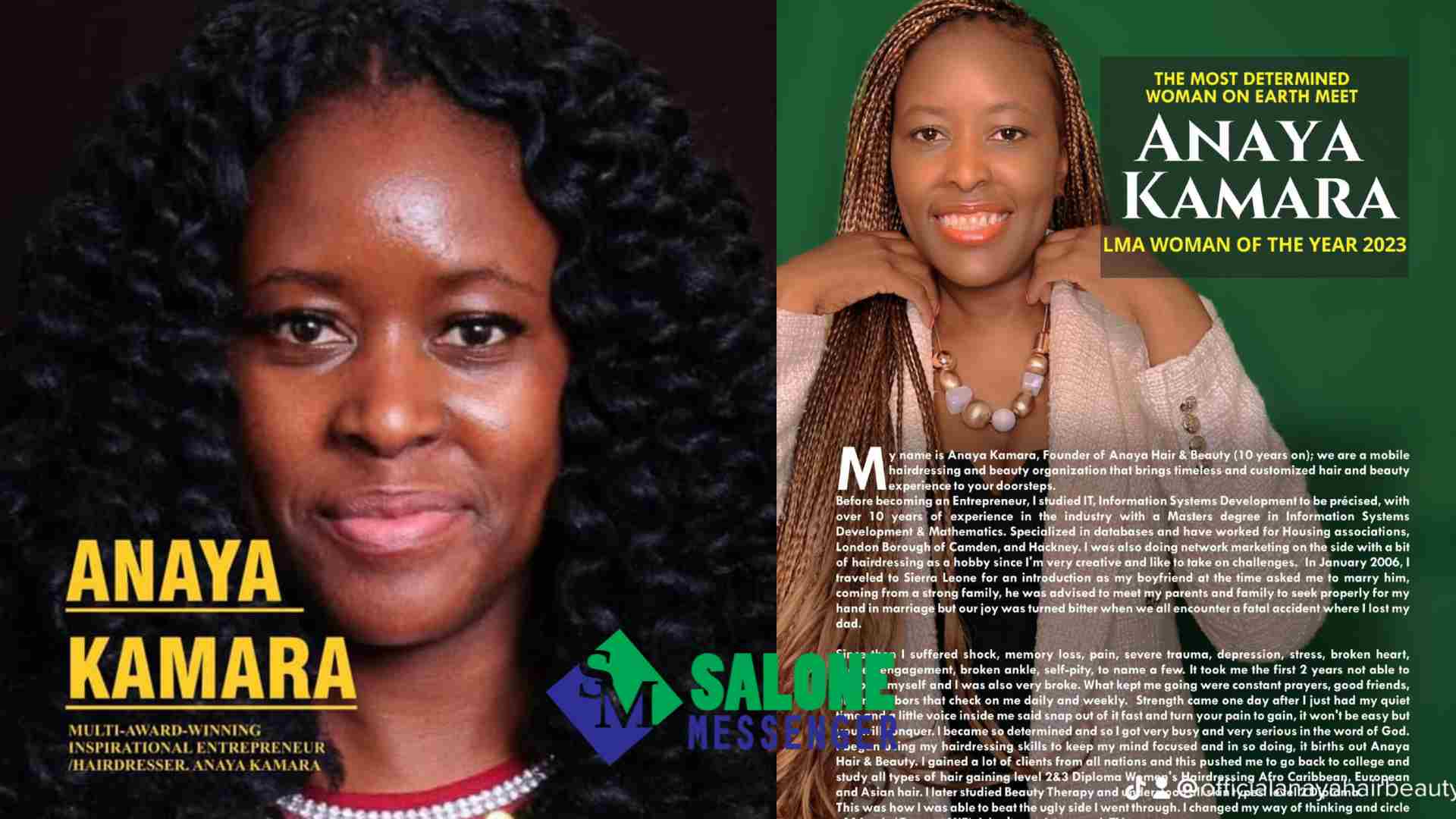 Sierra Leonean London Based Female Entrepreneur Listed Among LMA woman of the year’ 2023 Sierra Leonean London Based Female Entrepreneur Listed Among LMA woman of the year’ 2023
