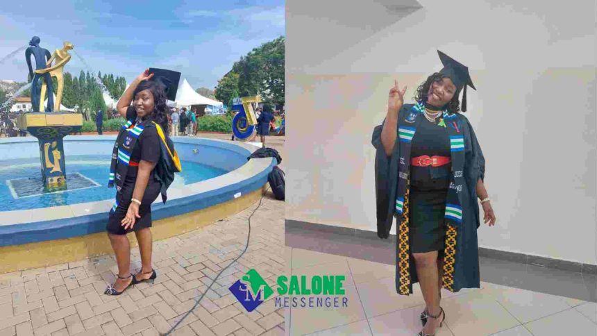 Young Ghanian Lady Who Overpower Her Challenges has Finally Graduates With a Bachelor of Science