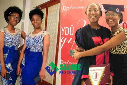 Young twin sisters win best student award in Europe after graduating with 5.00 first-class
