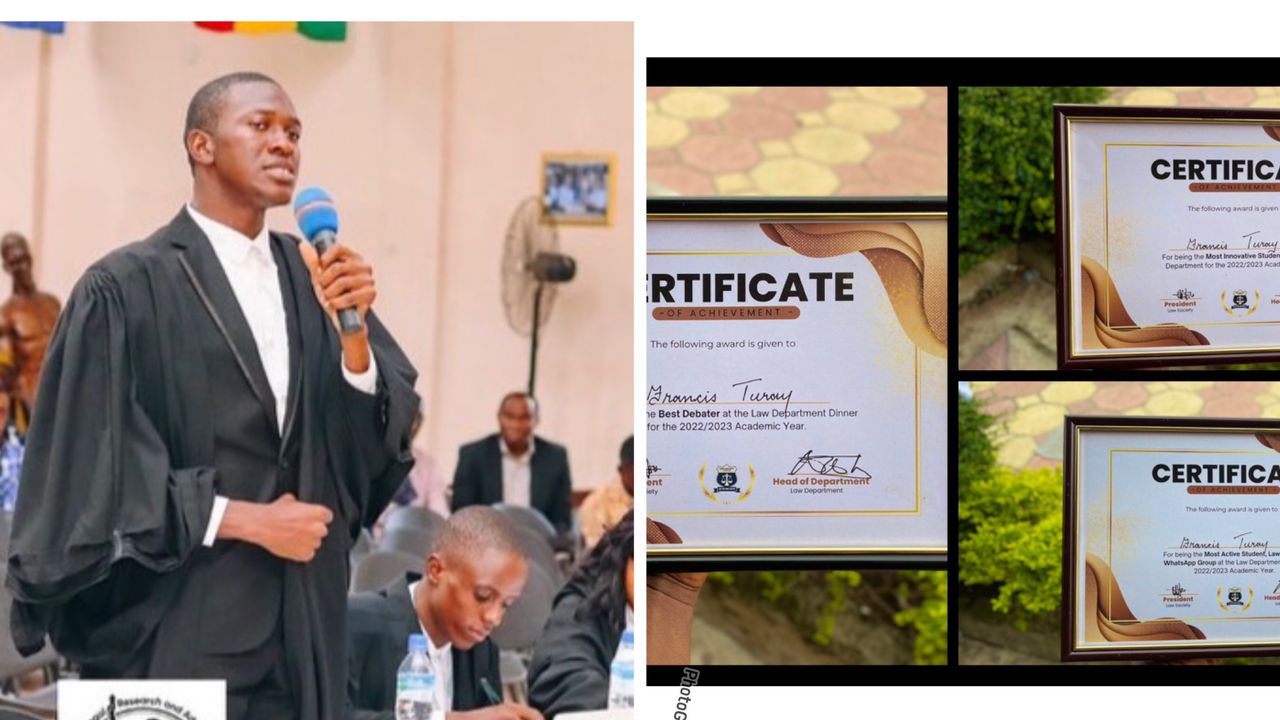 Francis Turay, S:L Law Student Receives Three Awards for Academic Excellence