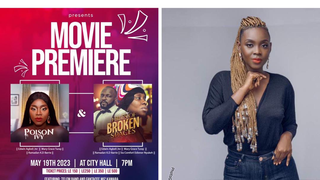 Mary Grace Turay to make history, sets to premiere two movies in one Night .