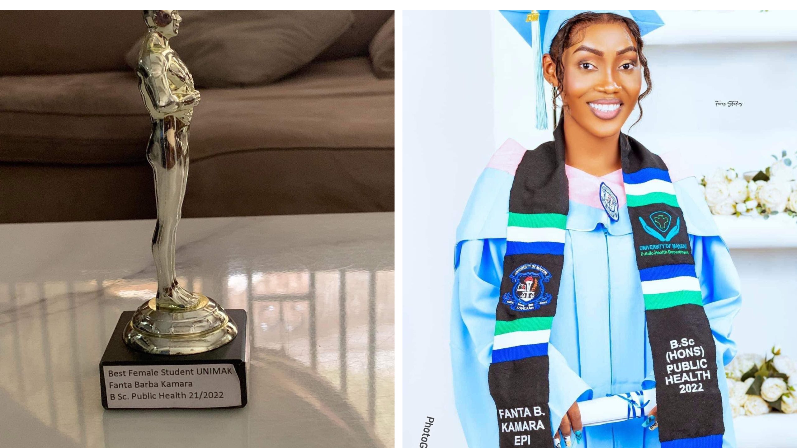 Meet the best Best Female student at the University of Makeni with a 4.75 CGPA