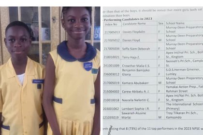 History: Twins in Sierra Leone take first and second place in National Primary School Exams