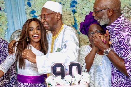 Isha Johansen Commemorates Father's 90th Birthday, Pa Tejan-Cole.