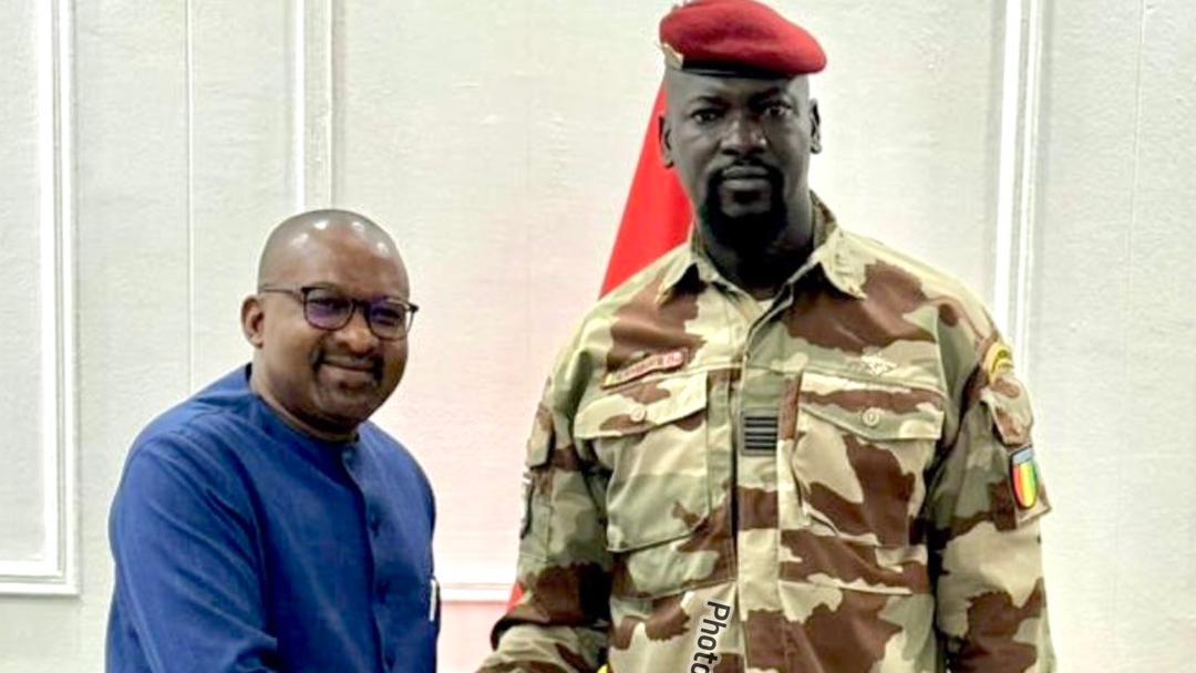 Vice President Mohamed Juldeh Jalloh and President Mamady Doumbouya